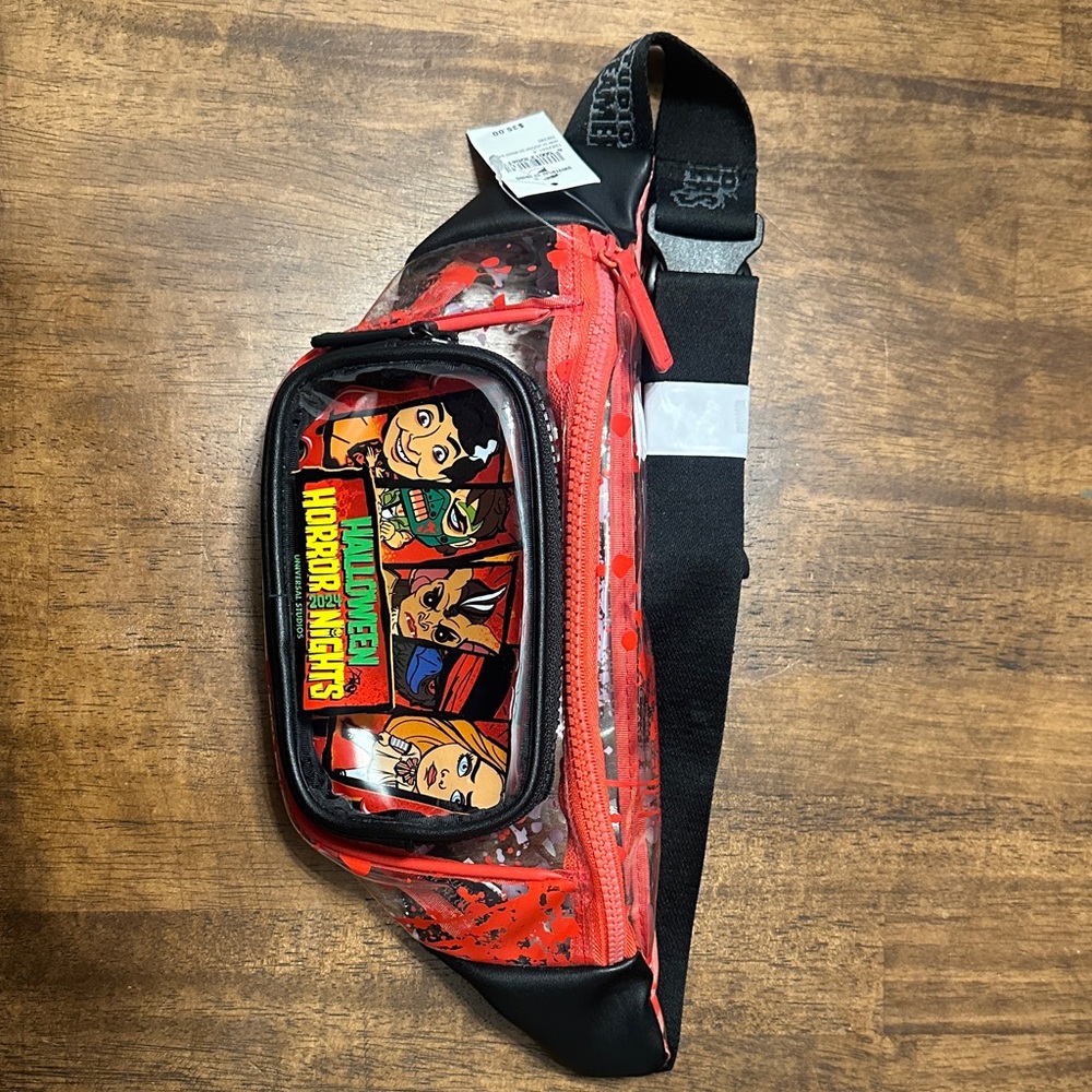 Universal Red and Black Graphic Belt Bag